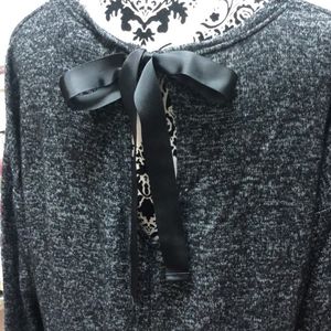 Vero Moda Knit Top Ribbon Tie Open Back L